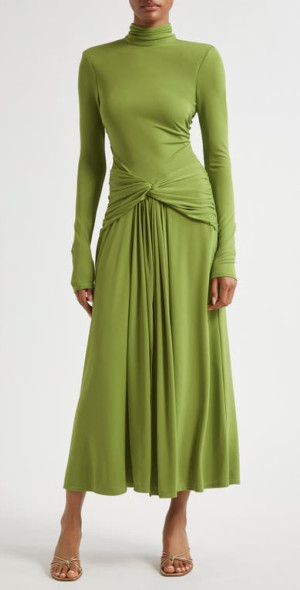 Cinq  Sept - Zahara Long Sleeve Maxi Dress in Kelp Forest at Nordstrom,  Size 0