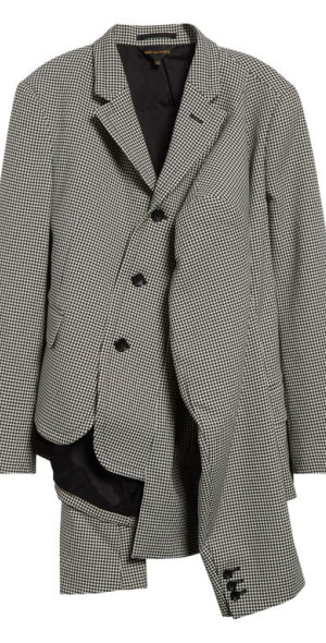 Comme des Garçons - Four-Sleeve Asymmetric Houndstooth Jacket in