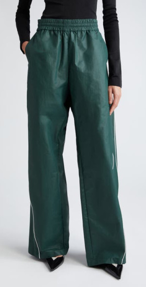 COMMISSION Jitsu Pants ナイロン スリットトラックパンツ Commission - Jitsu Nylon Track Pants in Forest at Nordstrom
