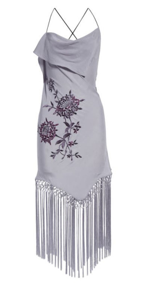 strapless open back dress Brisa Shawl, Lilac