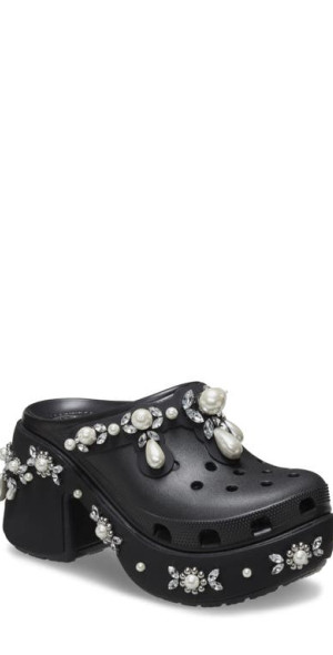 CROCS x Simone Rocha Spiked Siren Platform Clog in Black at