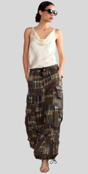 Cynthia Rowley Madrid Madras Cargo Pants in Plaid at Nordstrom