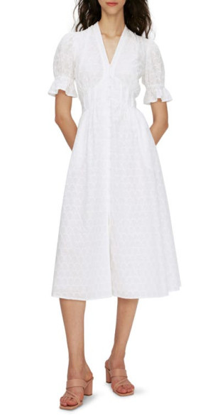 Diane von Furstenberg - Erica Eyelet A-Line Dress in Ivory at Nordstrom
