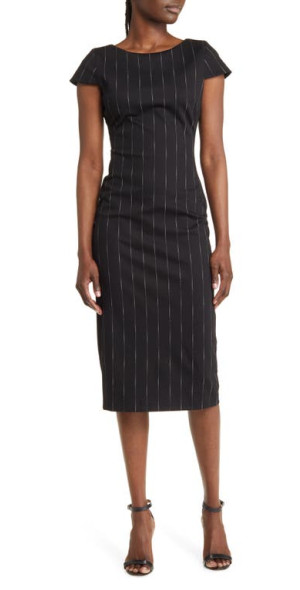 open lace back dress Marcella Midi Dress Fiori Stripe Palazzo main image 1