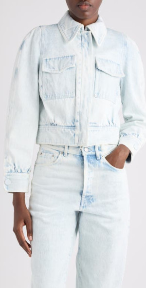 美品 DRIES VAN NOTEN デニム ジャケット ブリーチ ベルト Dries Van Noten - Extreme Bleach Heavyweight Denim Jacket