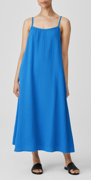 white christmas dresses Heathered Organic Cotton Stretch Jersey Dress – Eileen Fisher Renew