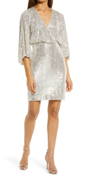 nordstrom silver sequin dress Nordstrom Urban Social Silver dress - Size Med sequin cocktail homecoming