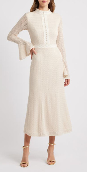 nordstrom ivory lace dress Elliatt