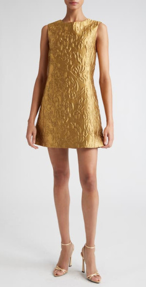 slim fit dress slacks Boden Women's Gold Metallic Shift Dress main image 0