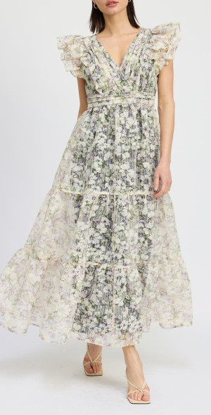 jules floral midi dress Ginger Sleeveless Floral Midi Dress