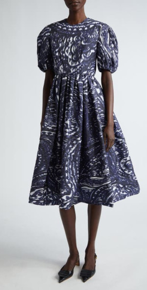 green emerald velvet dress Erdem