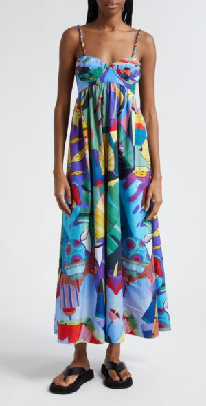 farm rio tropical scenario sleeveless maxi dress FARM Rio