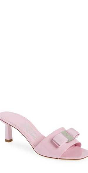 FERRAGAMO Glo Bow Slide Sandal in Bubble Gum at Nordstrom