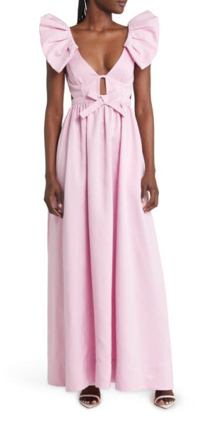 For Love Lemons Miriam Ruffle Maxi Dress in Pink at Nordstrom