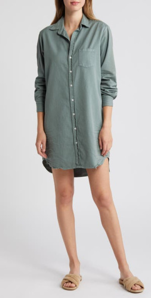 white short sleeve mini dress White Ruffle Mini Dress L