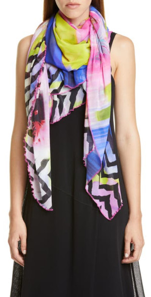 Fuzzi Floral Print Scarf in Fiore at Nordstrom