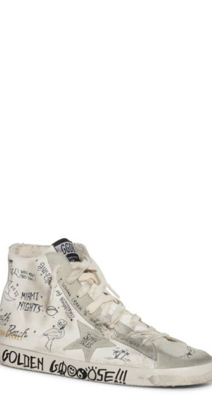 Golden Goose Francy High Top Sneaker in White/Ice/Black at Nordstrom