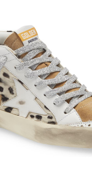 Golden Goose Midstar Sneaker in White/Cappuccino/Rose Quartz at