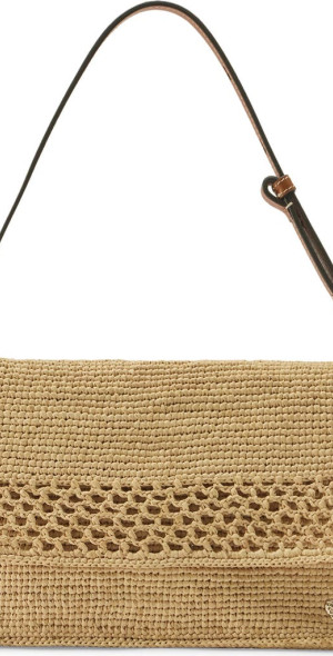 Helen Kaminski Poppy Crochet Raffia Shoulder Bag