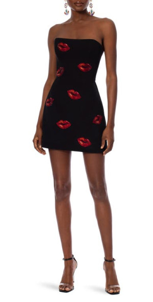 HELSI - Robin Crystal Kisses Strapless Minidress in Black at Nordstrom