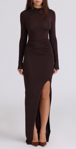 off shoulder long sleeve mini dress Kofi Black Long Sleeve Mini Dress