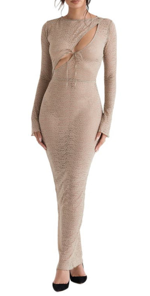 daisy light blue corset cutout long formal dress with slit Sky Blue Corset Cutout Long Formal Dress with Slit, Burgundy / 0 main image 1