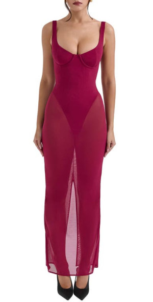 open lace back dress Amazon.com: SNDDEG Women's Mesh Overlay Spaghetti Strap Dress Boho  Sleeveless Bodycon Backless Midi Dress Wine Red : Clothing, Shoes & Jewelry