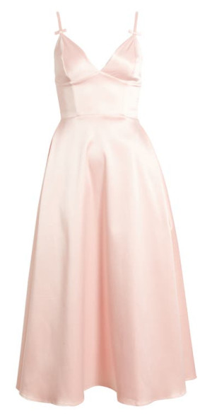 notte by marchesa embroidered cocktail dress Due to poor storage entro email 2.6.25 Color:#49-Dark Tan Halogen Blue Crewneck Sleeveless