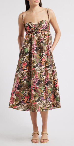 hutch twist sleeveless midi dress Hutch Twist Sleeveless Midi Dress In Blue