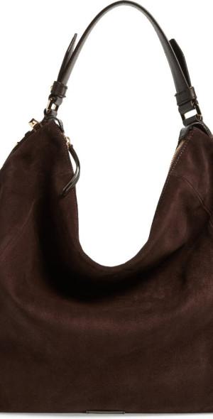 Jimmy Choo - Ana Suede Hobo Bag in Coffee at Nordstrom