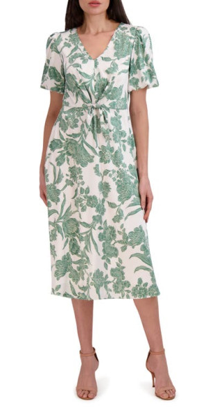 julia jordan green dress Julia Jordan Long Sleeve Faux Wrap Dress JULIA JORDAN