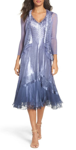 chinese dress ladies V-Neck Layered Dress