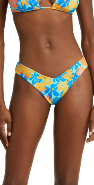 Kulani Kinis V-Cut Bikini Bottoms in Azure at Nordstrom