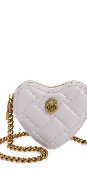 Kurt Geiger London Micro Kensington Heart Quilted Leather