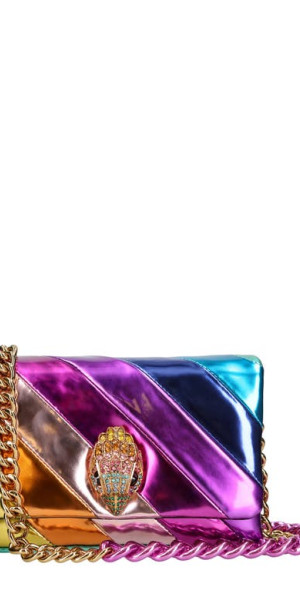 Kurt Geiger London Mini Kensington Metallic Leather Crossbody