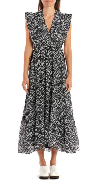 fitted lace wedding dress SILVER RAIN KNITTED MAXI DRESS – by m(art)a studios main image 0
