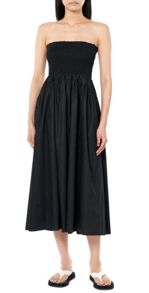 white christmas dresses St. Agni | Sculpted Cotton Strapless Dress main image 0