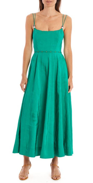 navy blue dress for baby girl Julia A Line Maxi Dress - Kelly Green