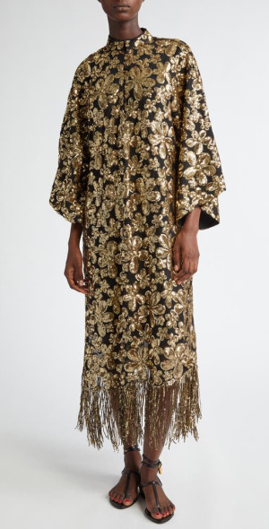 nordstrom black and gold dress La Vie Style House