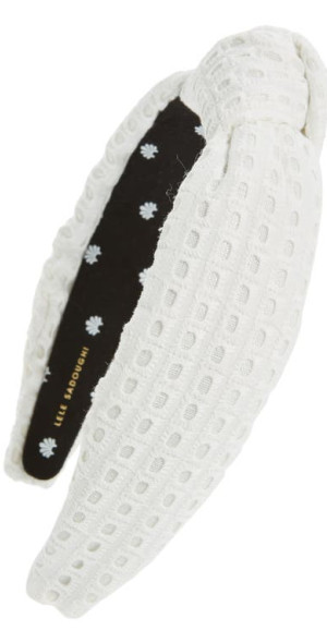 Lele Sadoughi - Knotted Eyelet Headband in Bianca at Nordstrom display picture 1