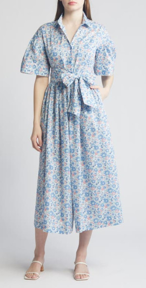 liberty of london shirt dress Liberty London Collared Kimono Sleeves Shirtdress, Handmade Botanical Womenswear, Sustainable Slow-fashioned Clothing, Personalised Dress