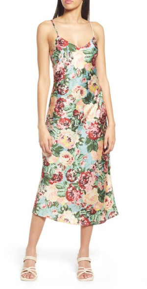 knee length dresses for ladies Beach Peach Midi Dress main image 1