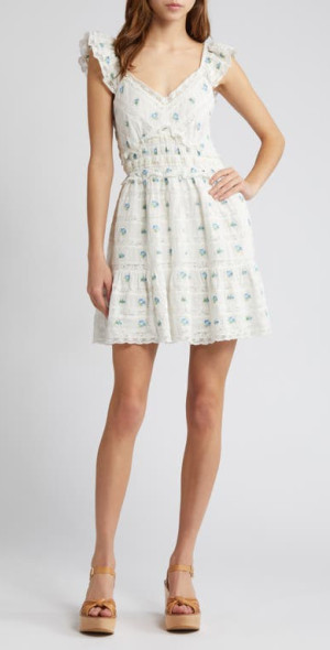 finny floral mini dress LoveShackFancy Finny Dress