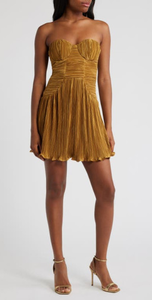 lulus deeply glamorous strapless cocktail dress Lulus