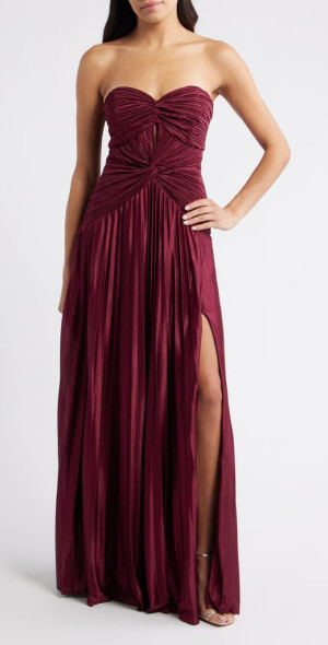slim fit dress slacks Lulus Leading Role Maxi Dress in Burgundy Size XS – Ernest Grace main image 1