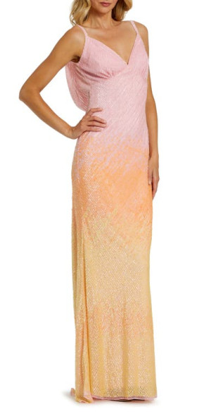 Mac Duggal - Sequin Ombr Trumpet Gown in Sunset at Nordstrom