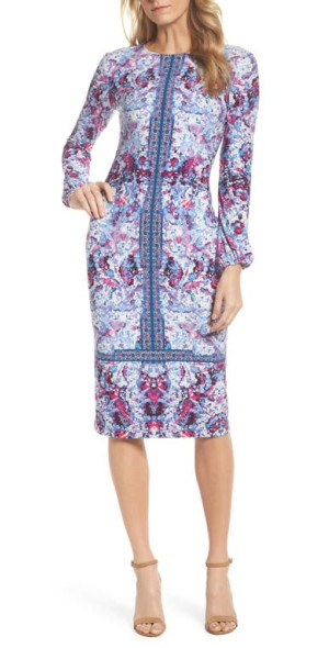 Maggy London - Midi Sheath Dress in Rose at Nordstrom