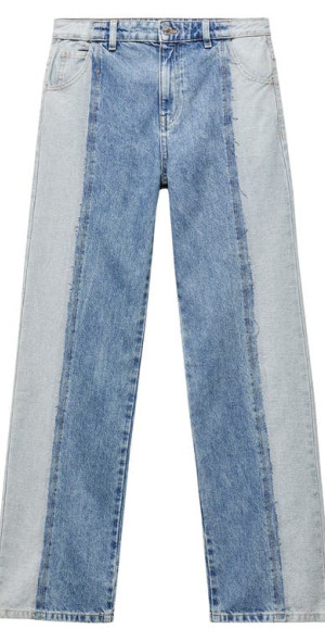 MANGO Olivia Straight Leg Jeans in Denim