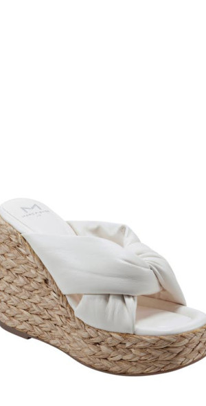 Marc Fisher LTD Navina Wedge Sandal in Ivory at Nordstrom