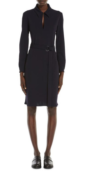 knee length dresses for ladies Vintage Max Mara Black Dress Wrap Style / S
